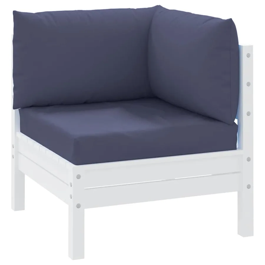 Coussins de palette lot de 3 bleu marine tissu oxford - 3