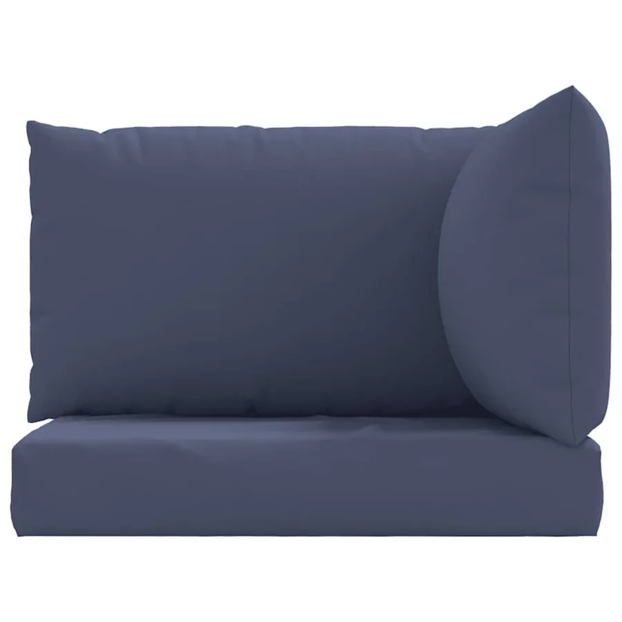 Coussins de palette lot de 3 bleu marine tissu oxford - 4