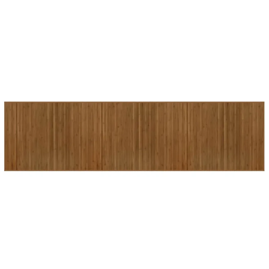 Tapis rectangulaire marron 80x300 cm bambou - 2