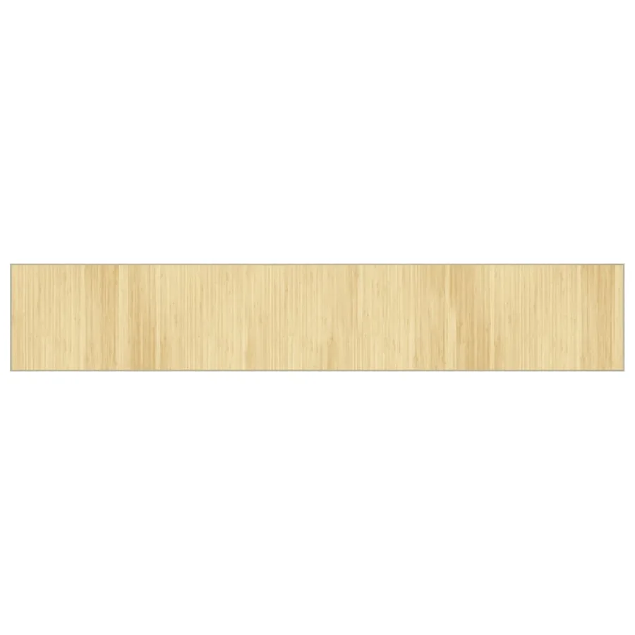 Tapis rectangulaire naturel clair 70x400 cm bambou - 2