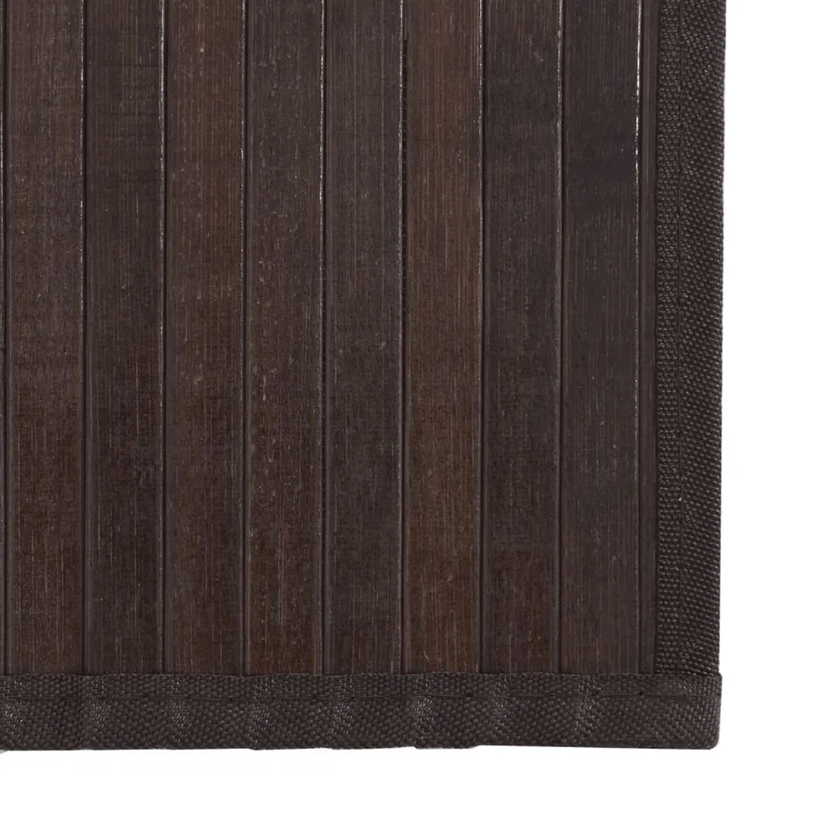 Tapis rectangulaire marron foncé 60x300 cm bambou - 6