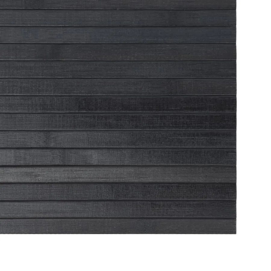 Tapis rectangulaire gris 100x500 cm bambou - 6