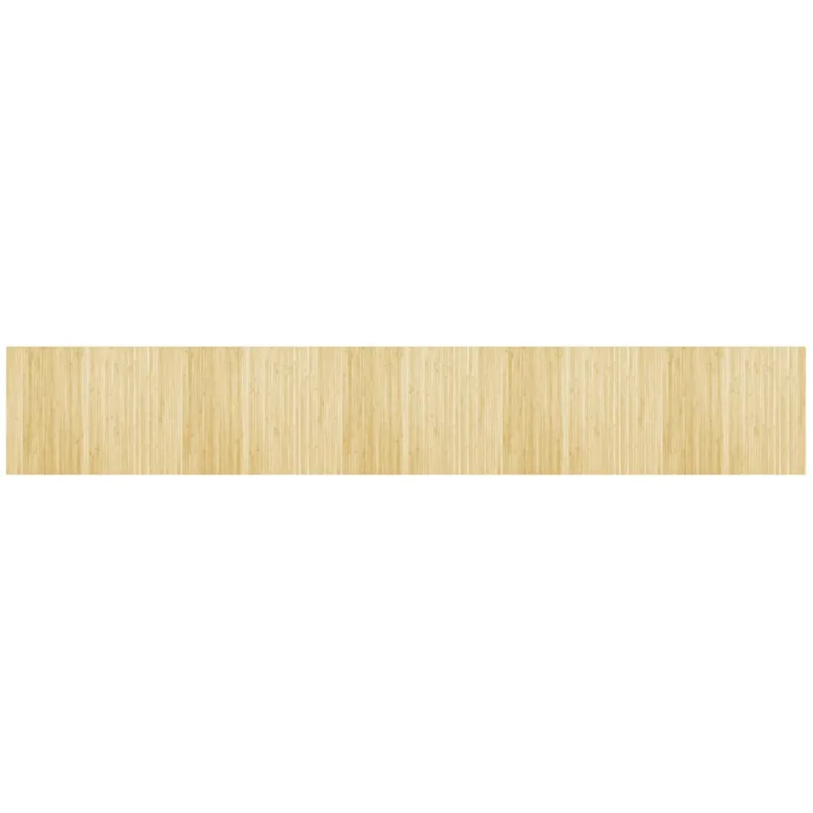 Tapis rectangulaire naturel clair 80x500 cm bambou - 2