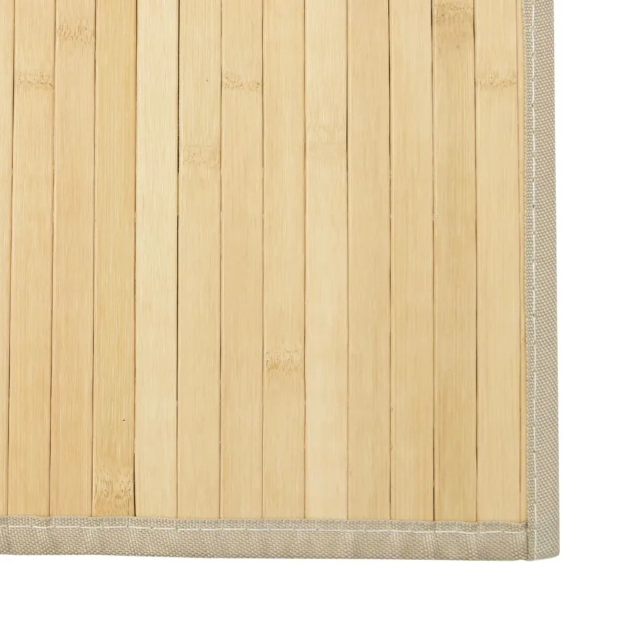 Tapis rectangulaire naturel clair 70x300 cm bambou - 6
