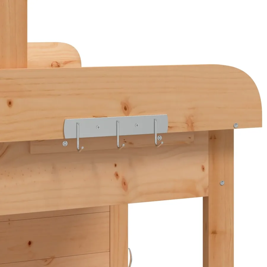 Table de rempotage avec armoire marron bois massif de sapin - 10