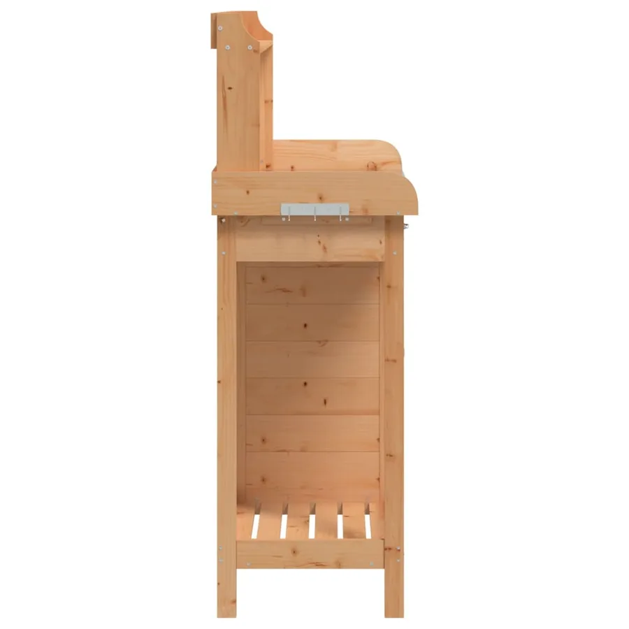 Table de rempotage avec armoire marron bois massif de sapin - 8