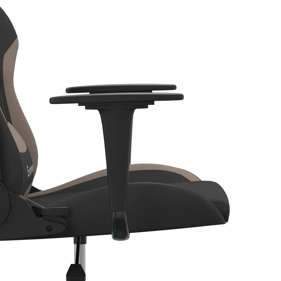 Chaise de jeu Noir et taupe Tissu - 10