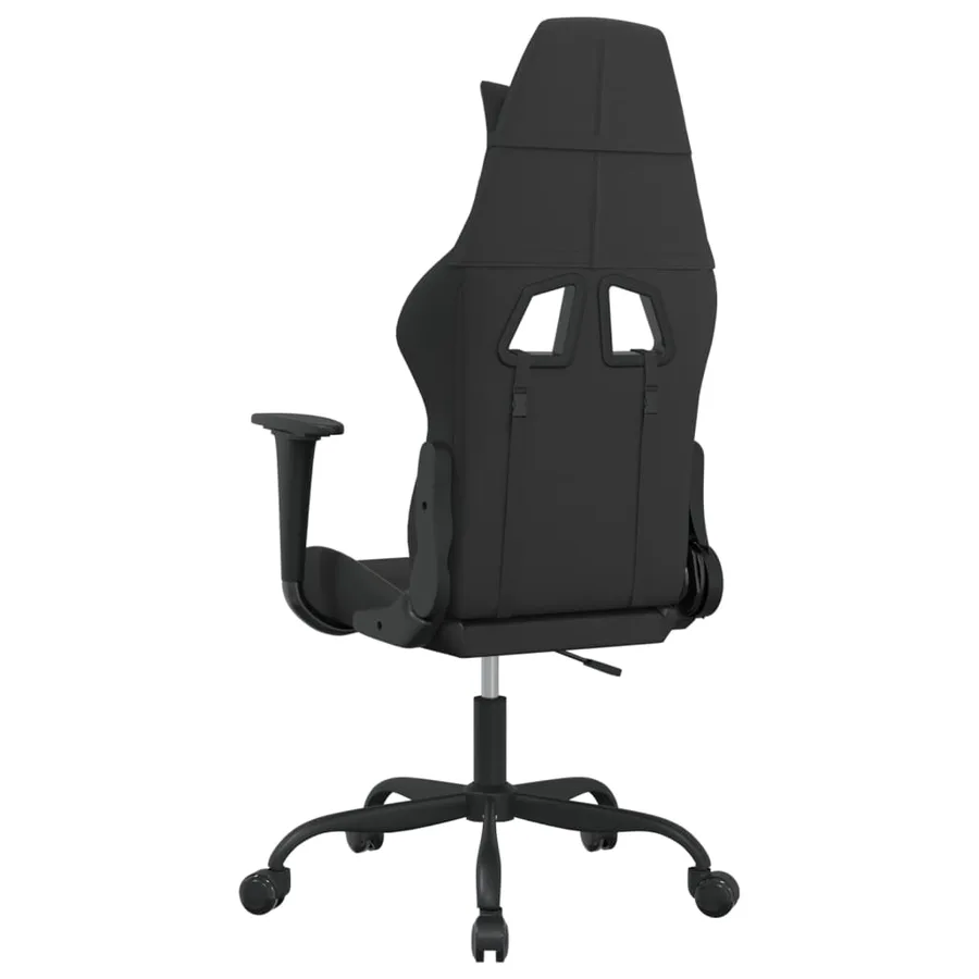 Chaise de jeu Noir et taupe Tissu - 5