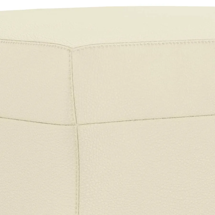 Ensemble de canapés 3 pcs crème similicuir - 7