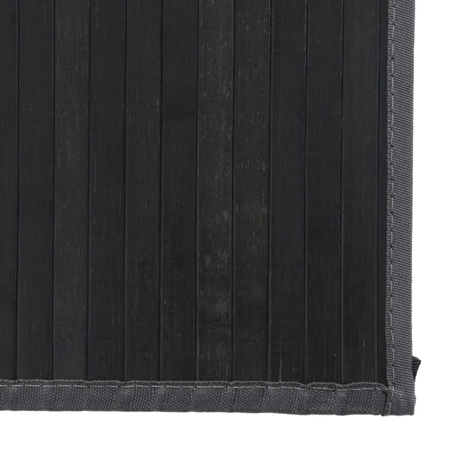 Tapis rectangulaire gris 80x500 cm bambou - 6