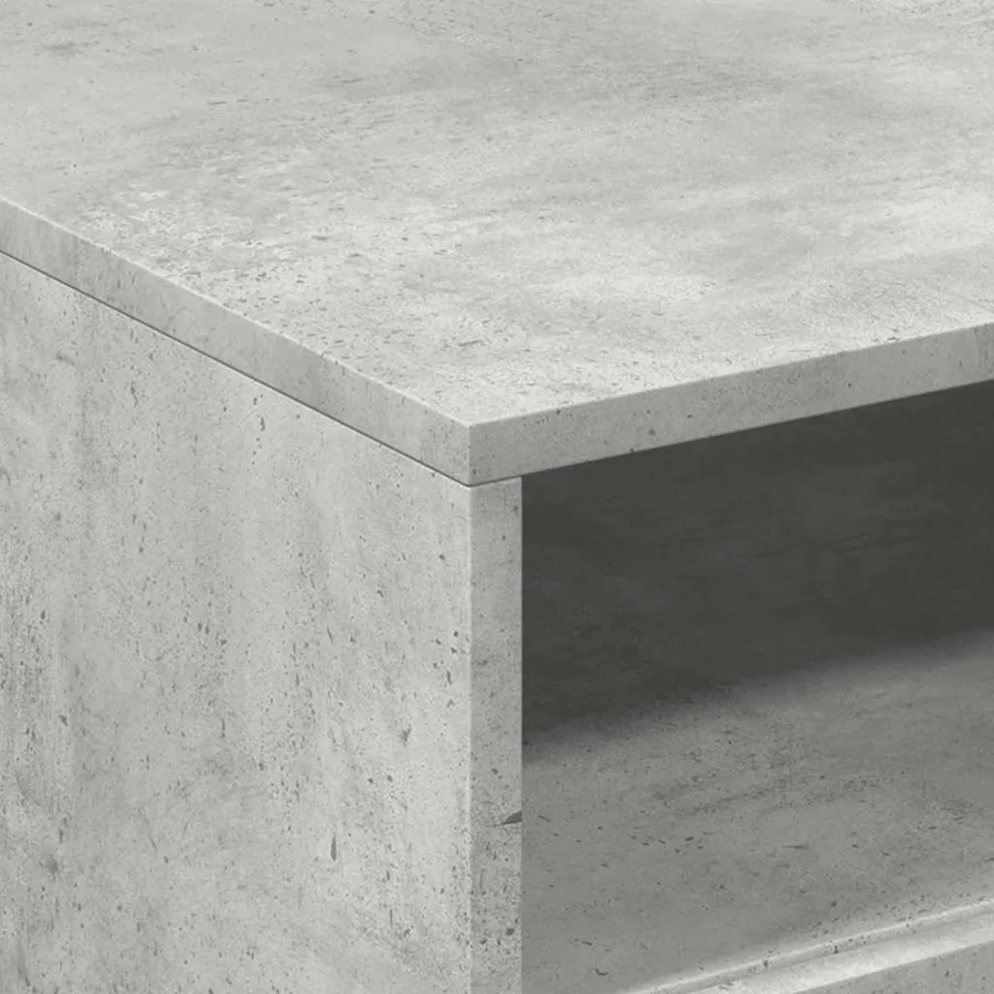 Table basse avec lumières LED gris béton 50x49x40 cm - 10