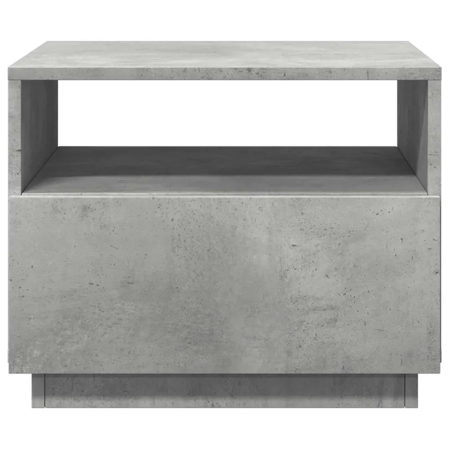 Table basse avec lumières LED gris béton 50x49x40 cm - 7