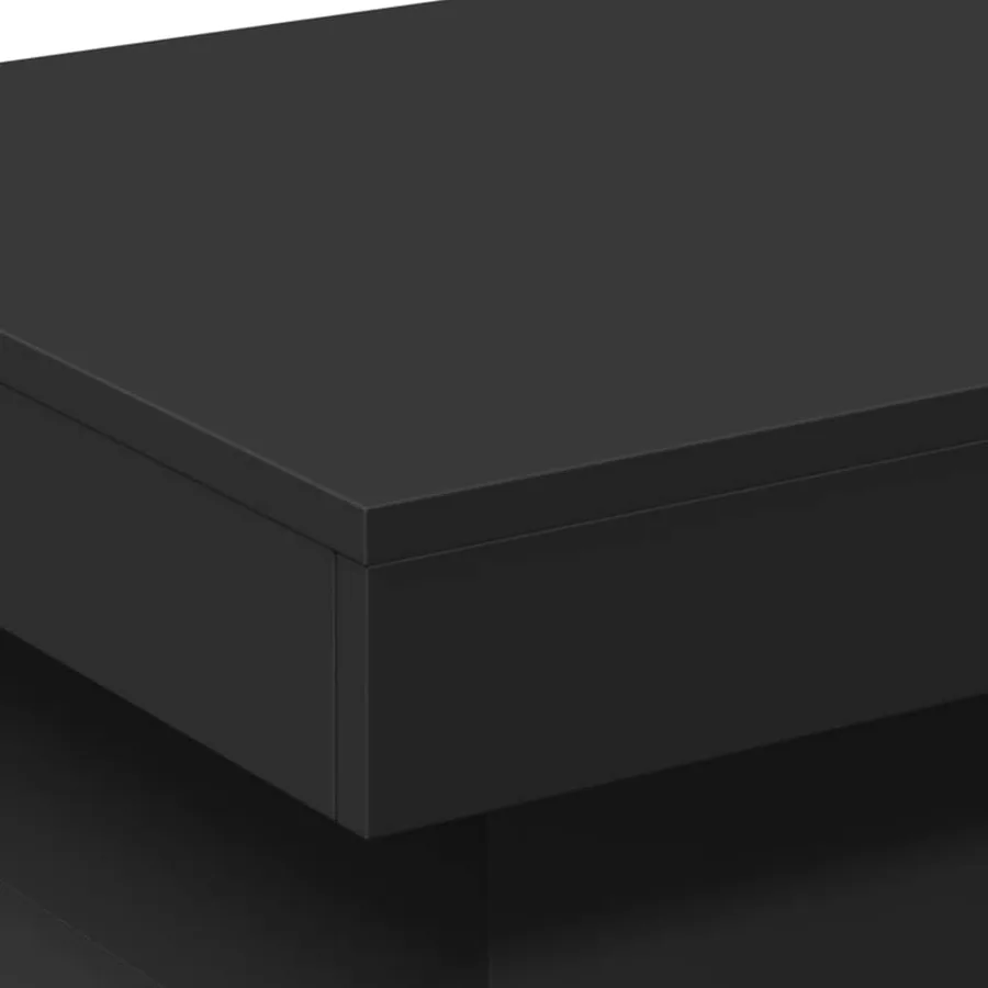 Table basse avec lumières LED noir 50x50x40 cm - 10