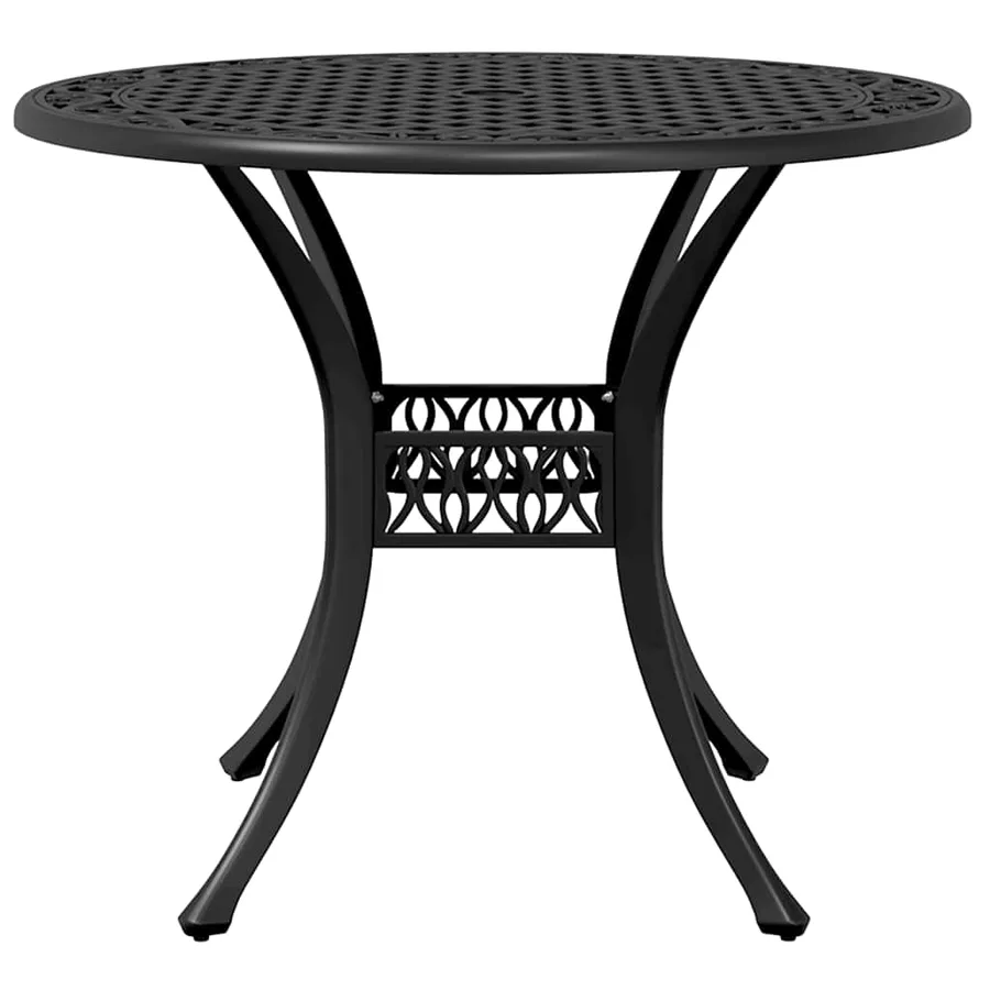 Ensemble à manger de jardin 5 pcs noir aluminium coulé - 4