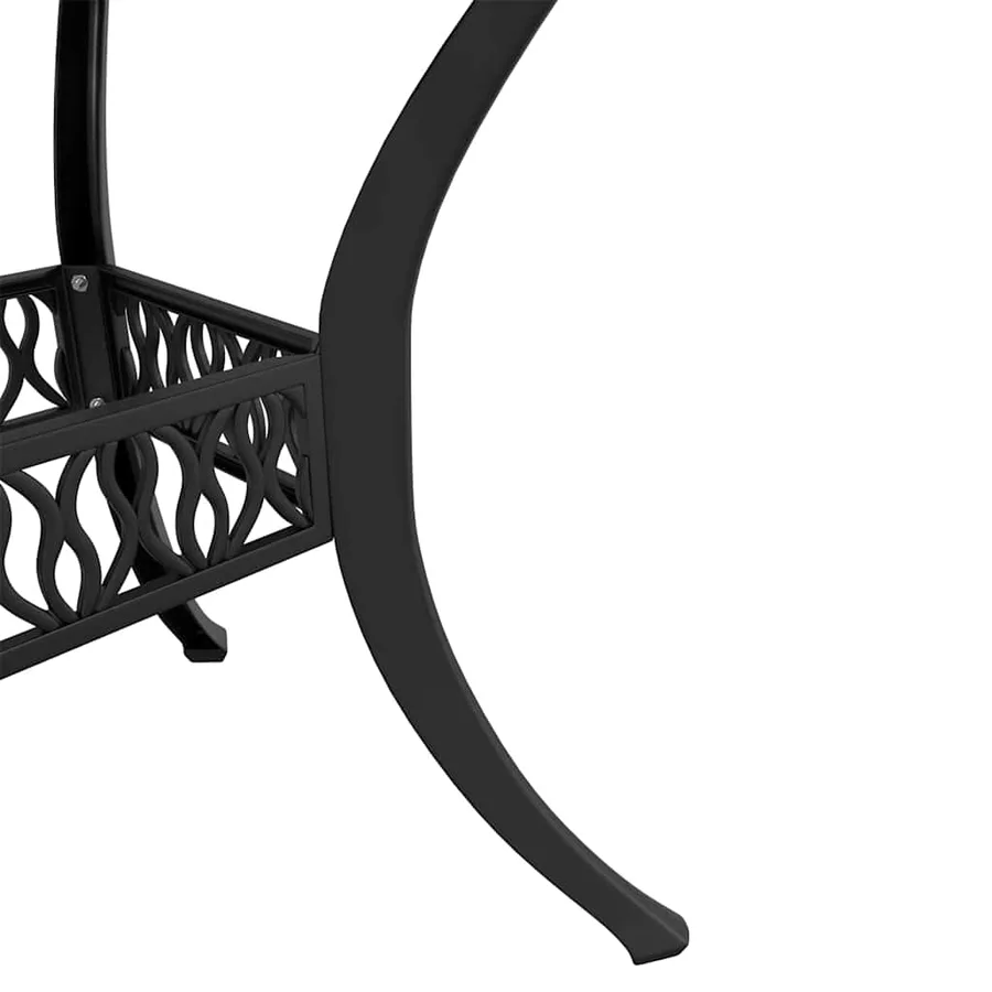Ensemble à manger de jardin 5 pcs noir aluminium coulé - 5