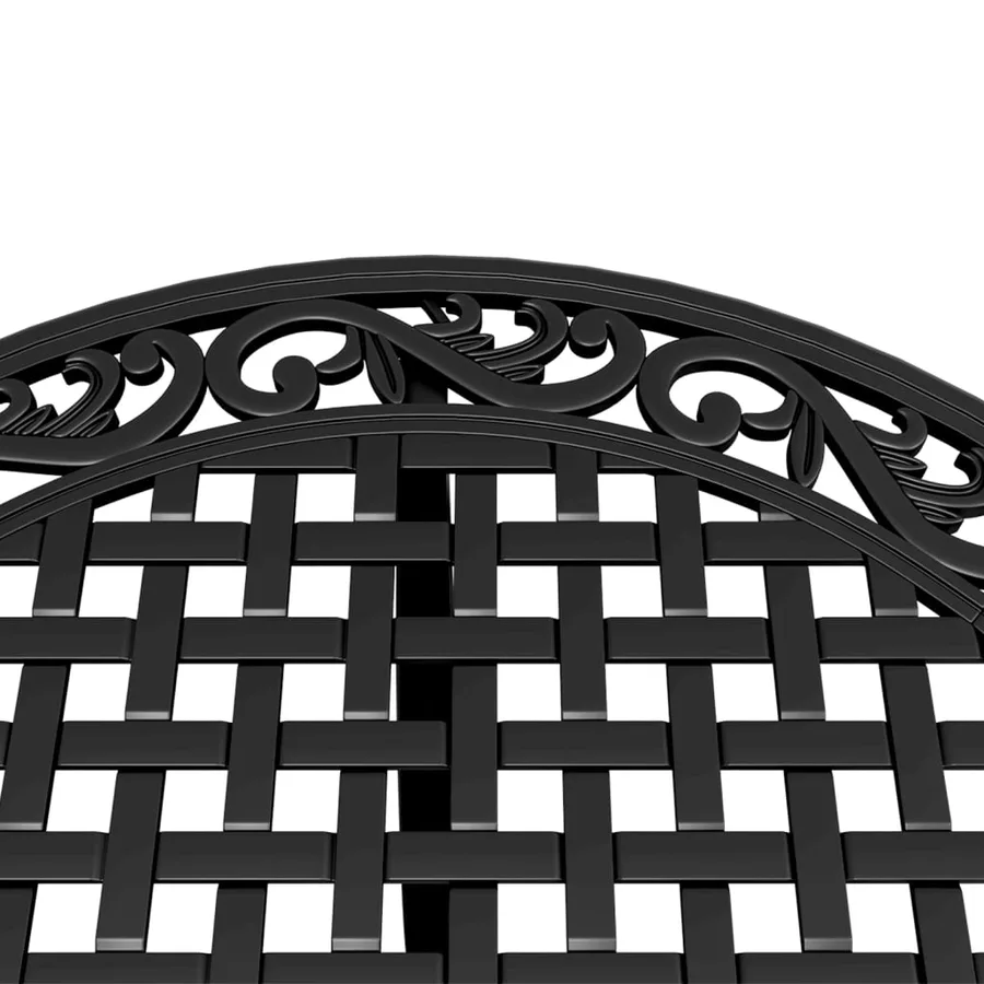 Ensemble à manger de jardin 5 pcs noir aluminium coulé - 6