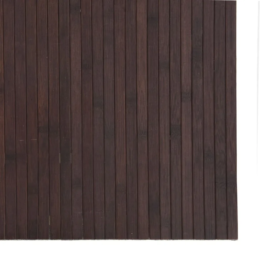 Tapis rectangulaire marron foncé 80x500 cm bambou - 6