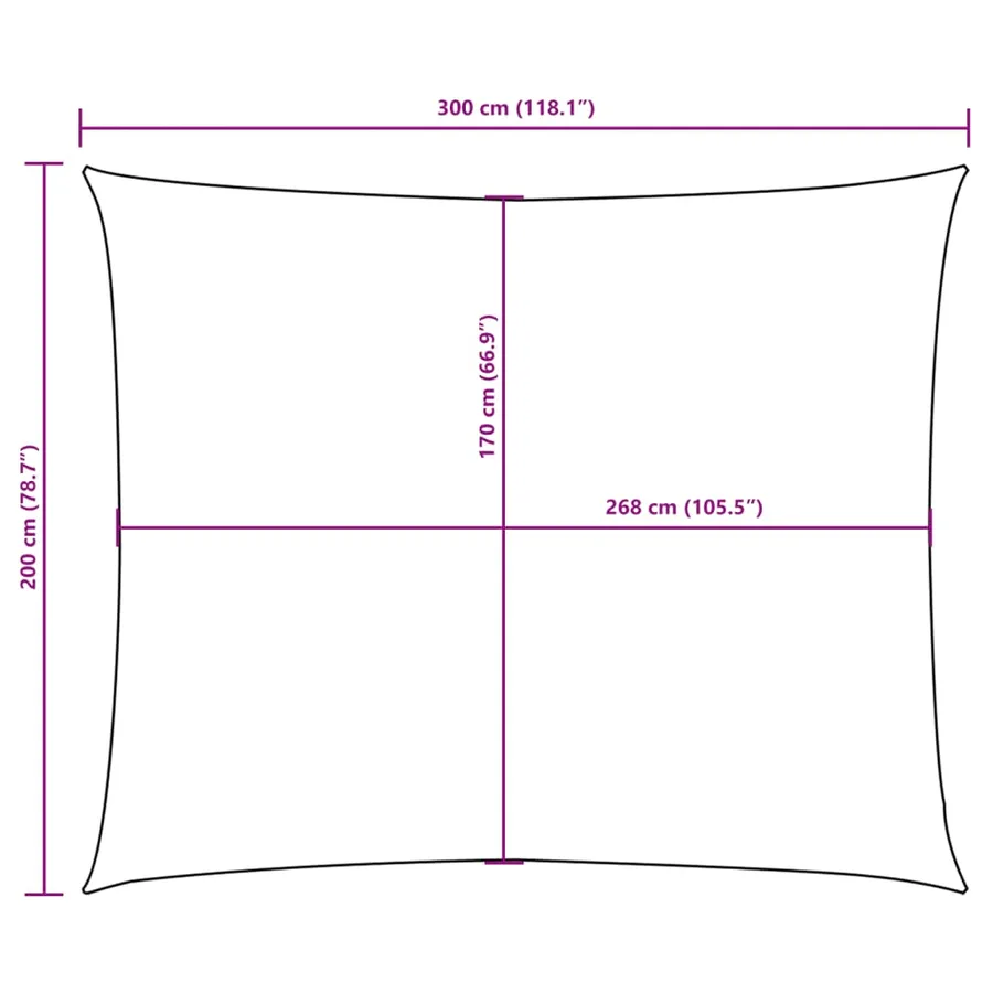 Voile de parasol tissu oxford rectangulaire 2x3 m jaune - 10