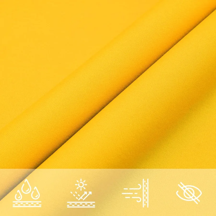 Voile de parasol tissu oxford rectangulaire 2x3 m jaune - 5