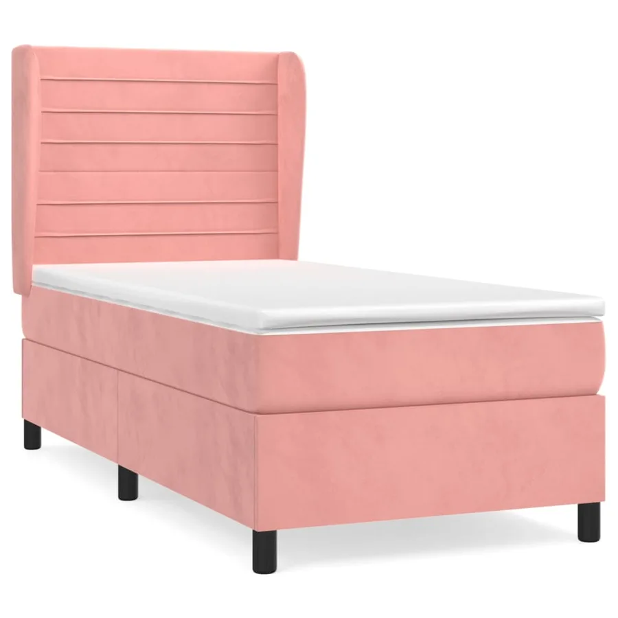 Sommier à lattes de lit et matelas Rose 80x200 cm Velours - 2