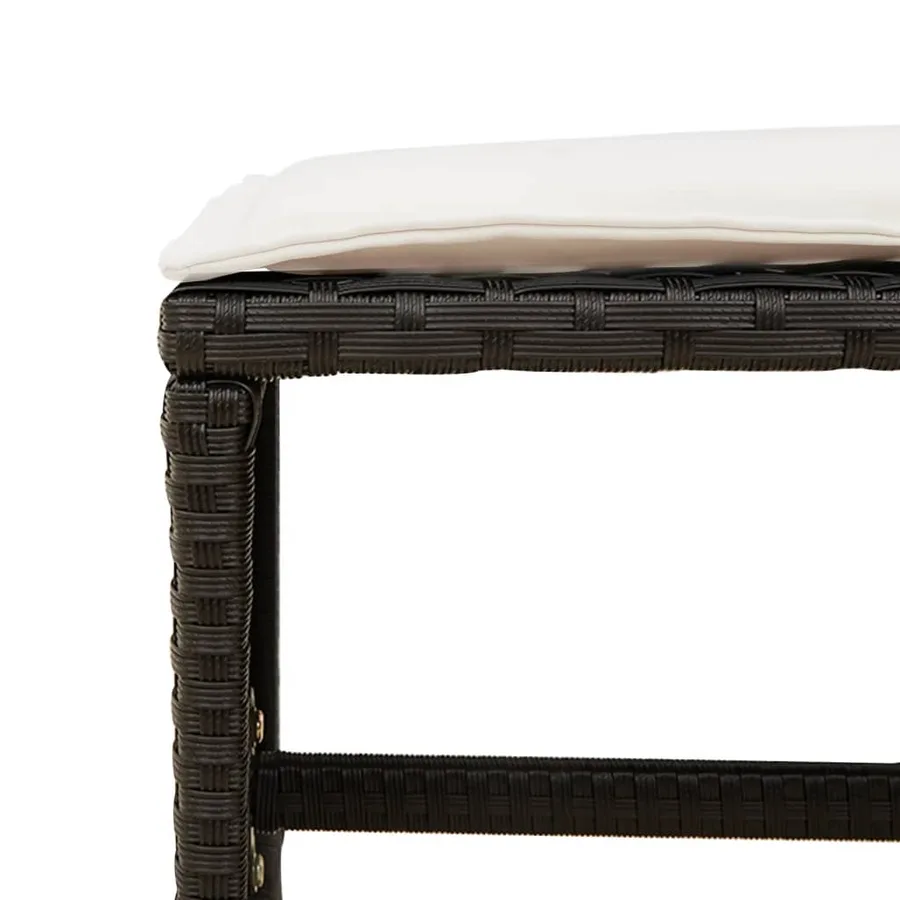 Ensemble à manger de jardin 13 pcs coussins noir résine tressée - 10