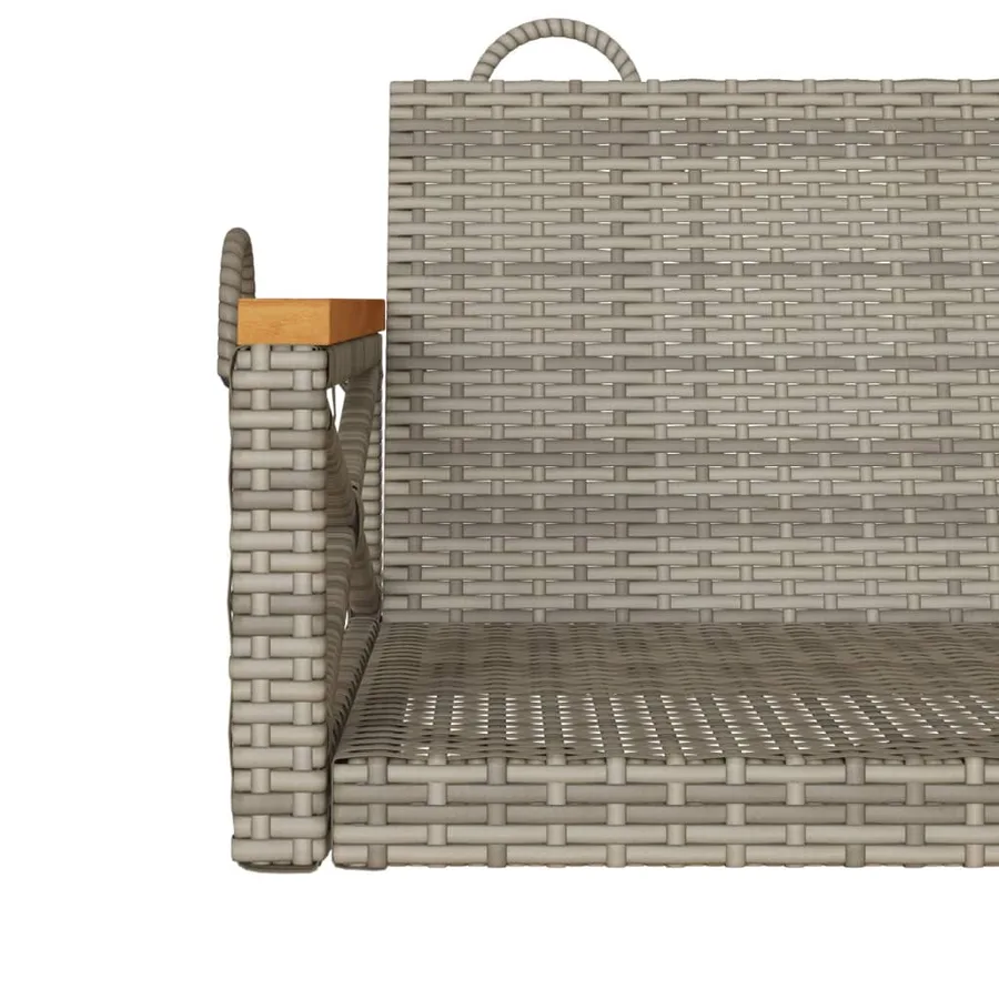 Balancelle gris 109x62x40 cm résine tressée - 8