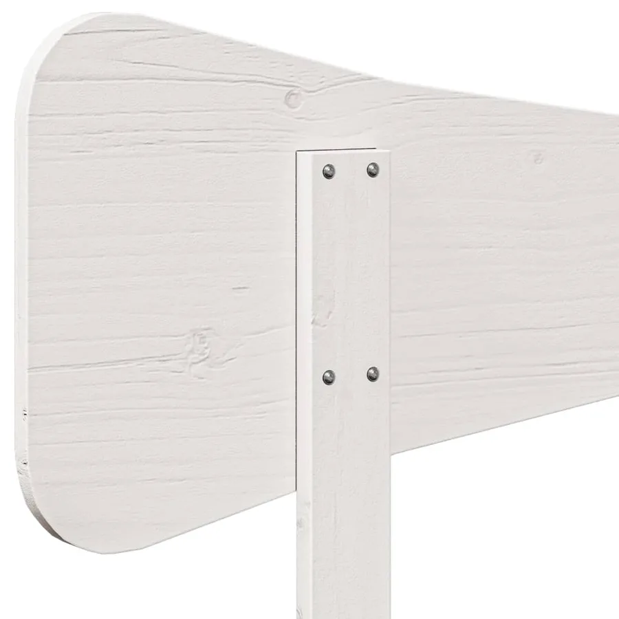 Tête de lit blanc 150 cm bois massif de pin - 7