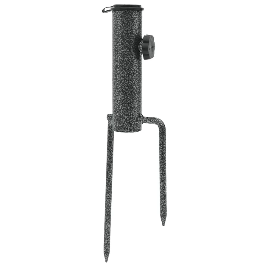 Support de parasol avec piquets 2 pcs 9x35 cm acier galvanisé - 3
