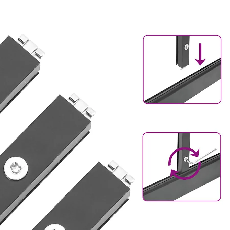 Serre avec cadre de base anthracite 169x114x195 cm aluminium - 11