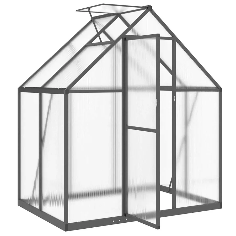 Serre avec cadre de base anthracite 169x114x195 cm aluminium - 6