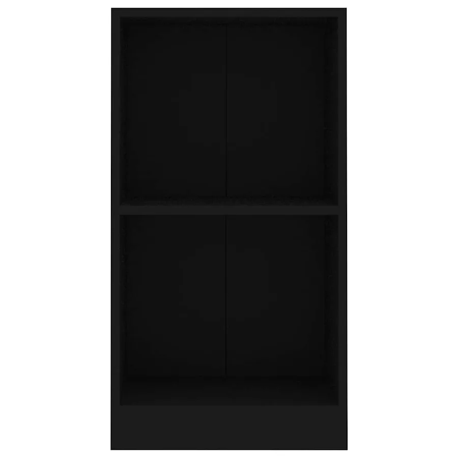 Bibliothèque noir 40x24x75 cm bois d'ingénierie - 3