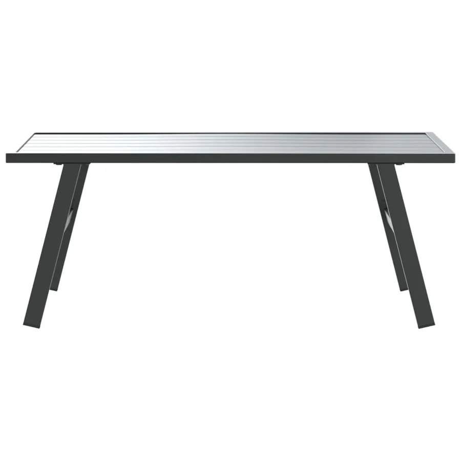 Table basse de jardin noir 90x45x35 cm acier enduit de poudre - 3