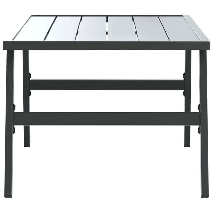 Table basse de jardin noir 90x45x35 cm acier enduit de poudre - 4