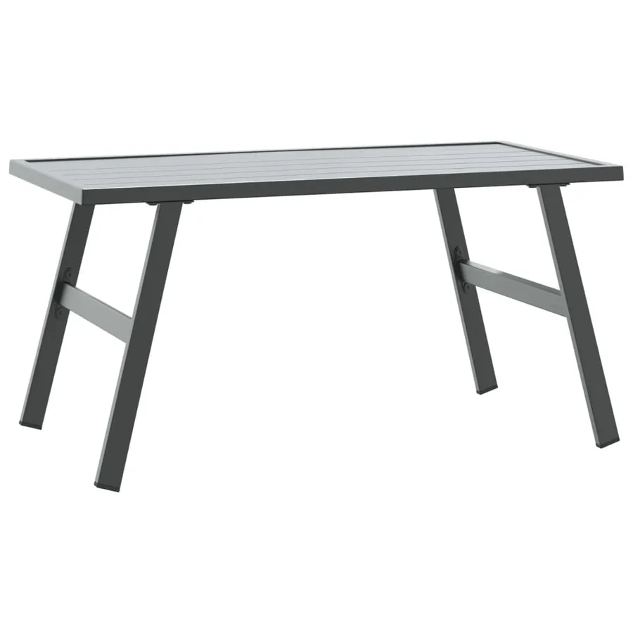 Table basse de jardin noir 90x45x35 cm acier enduit de poudre - 5