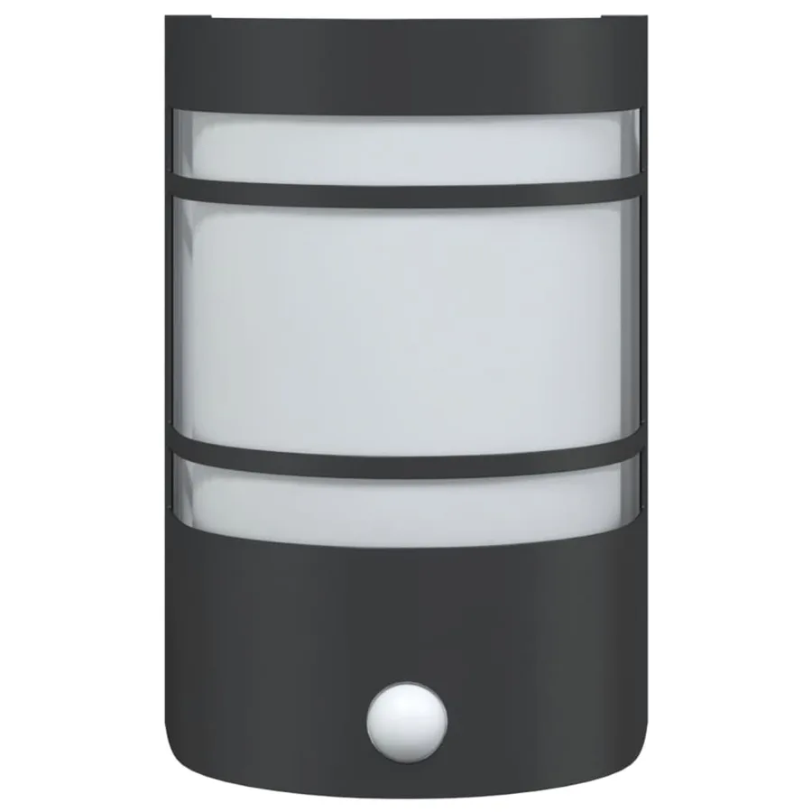 Applique murale d'extérieur avec capteur noir acier inoxydable - 4
