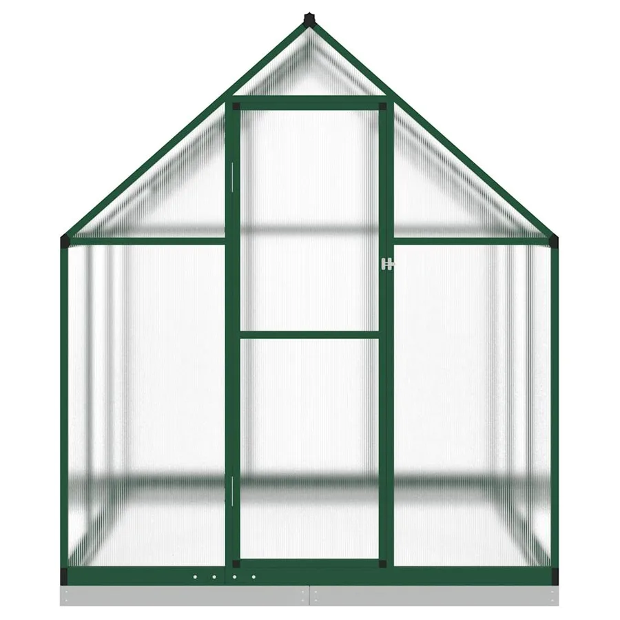 Serre avec cadre de base vert 169x169x202 cm aluminium - 3