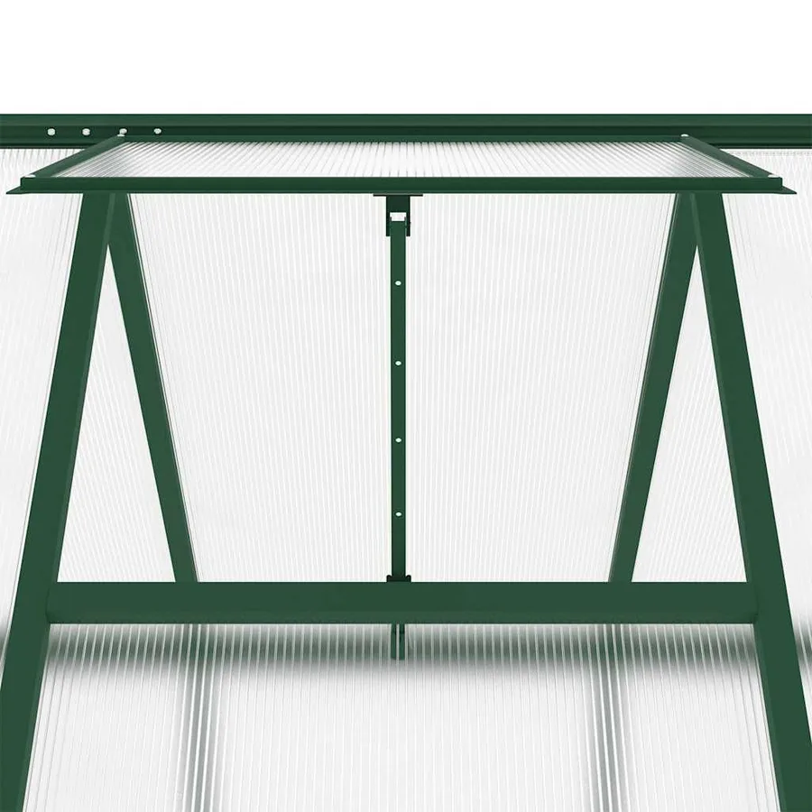 Serre avec cadre de base vert 169x169x202 cm aluminium - 9