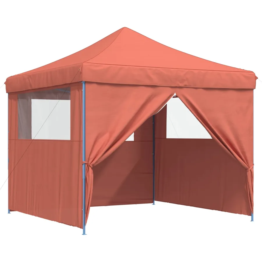 Tente de réception pliable escamotable avec 4 parois latérales - 6