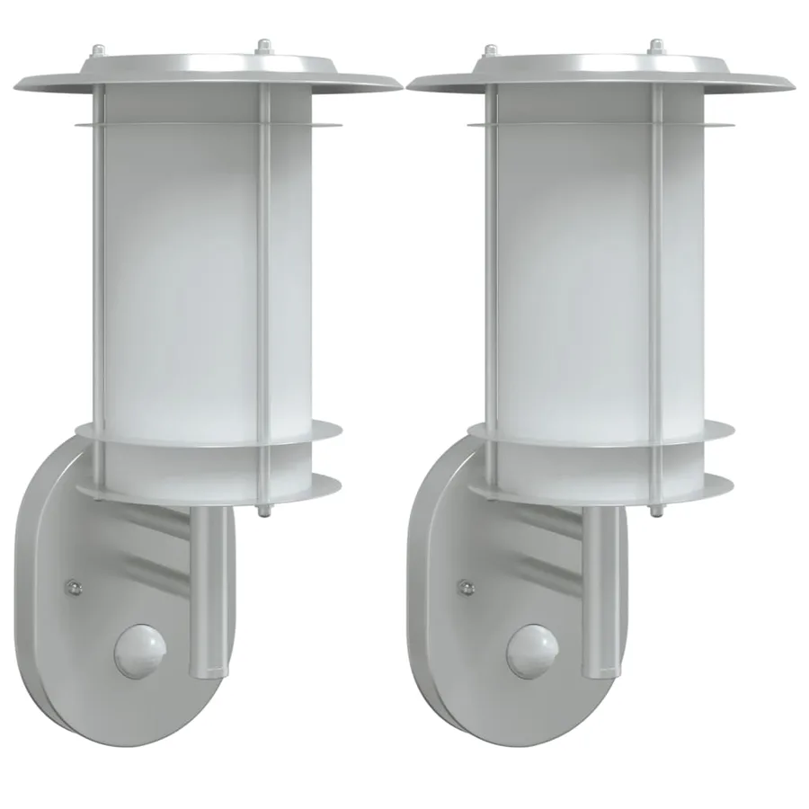 Appliques murales d'extérieur et capteurs 2pcs acier inoxydable - 2