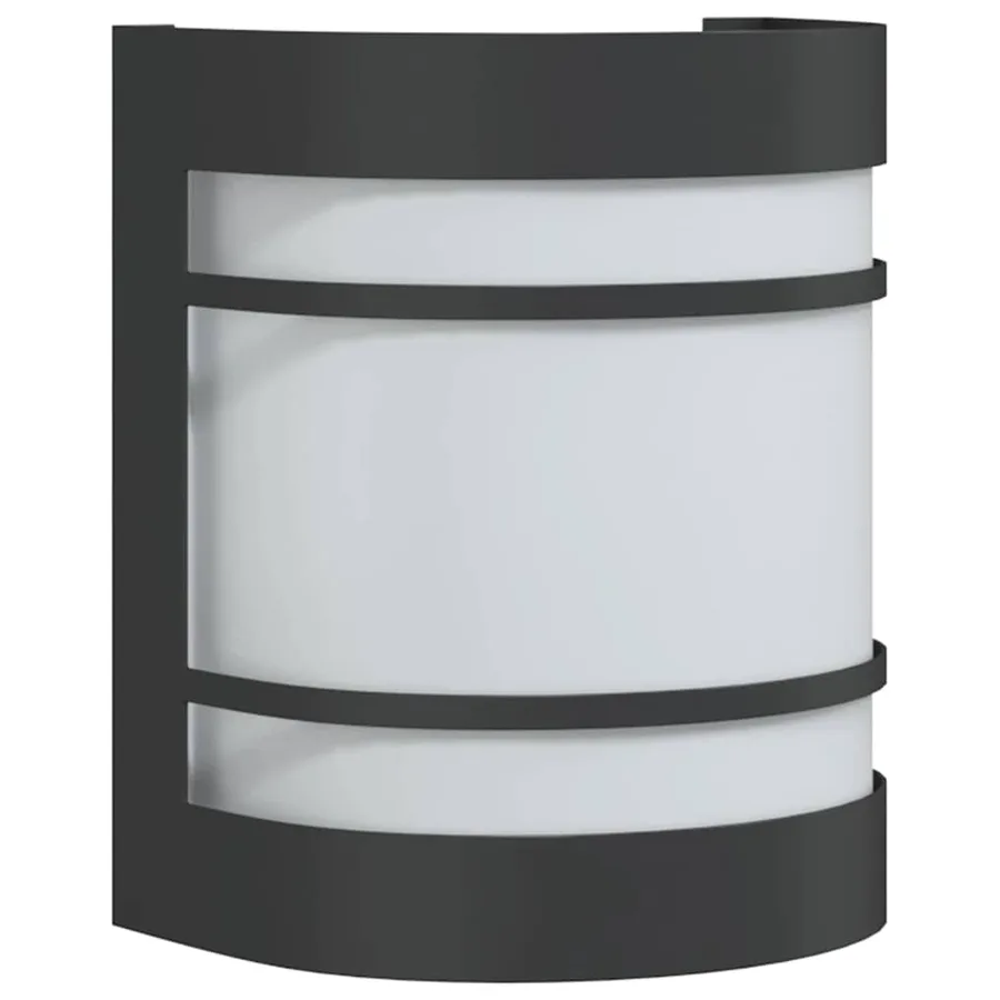 Applique murale d'extérieur noir acier inoxydable - 2