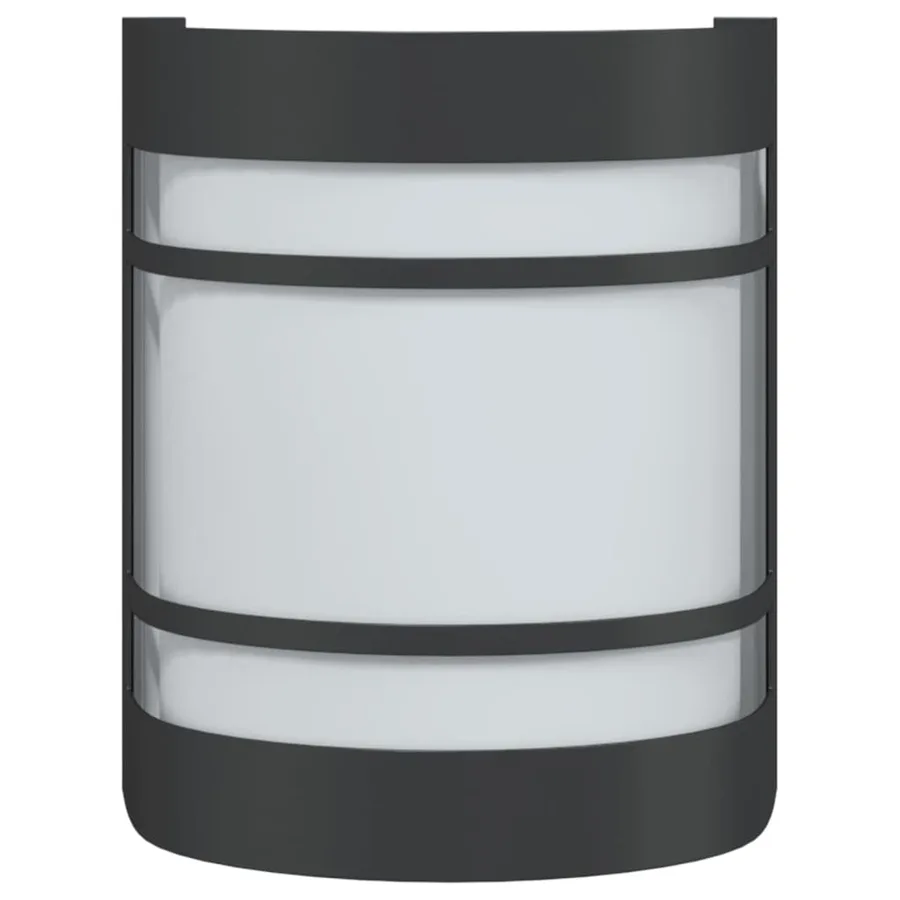 Applique murale d'extérieur noir acier inoxydable - 4