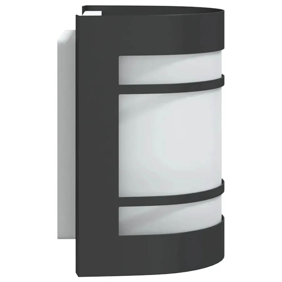 Applique murale d'extérieur noir acier inoxydable - 5