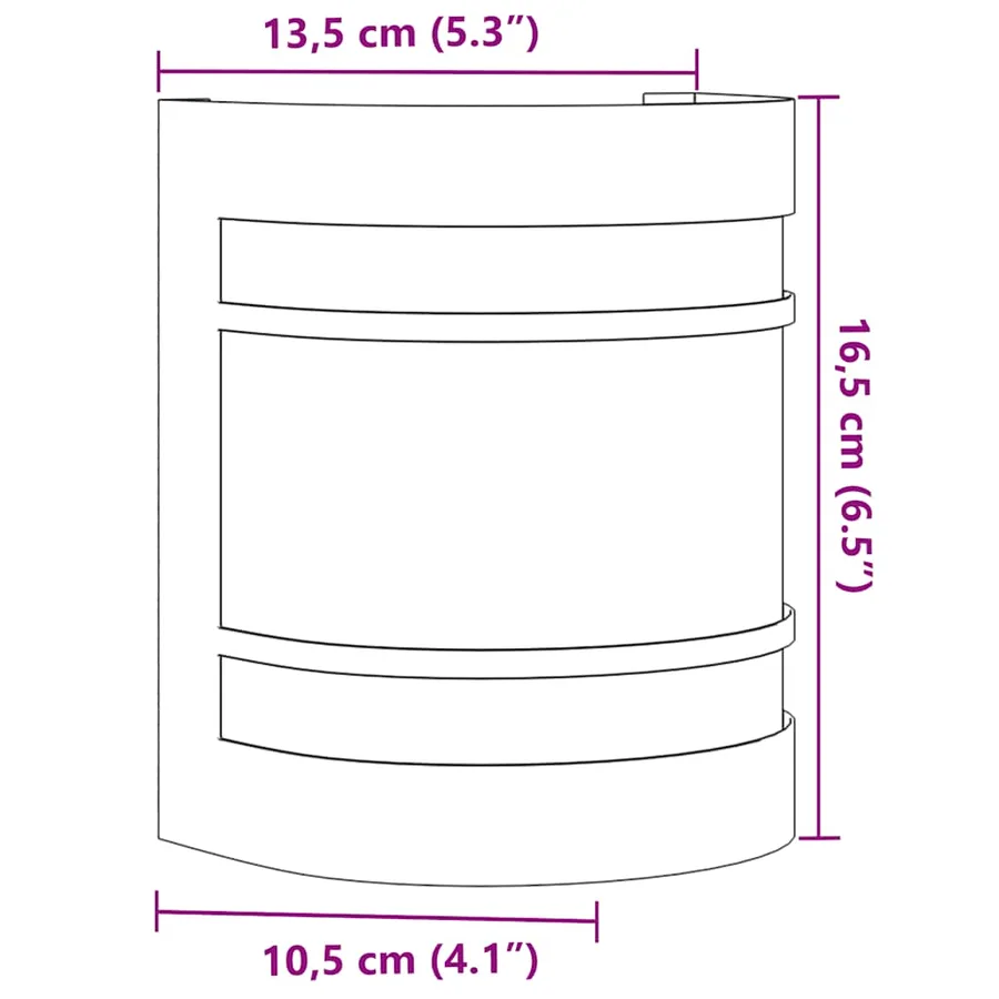 Applique murale d'extérieur noir acier inoxydable - 7