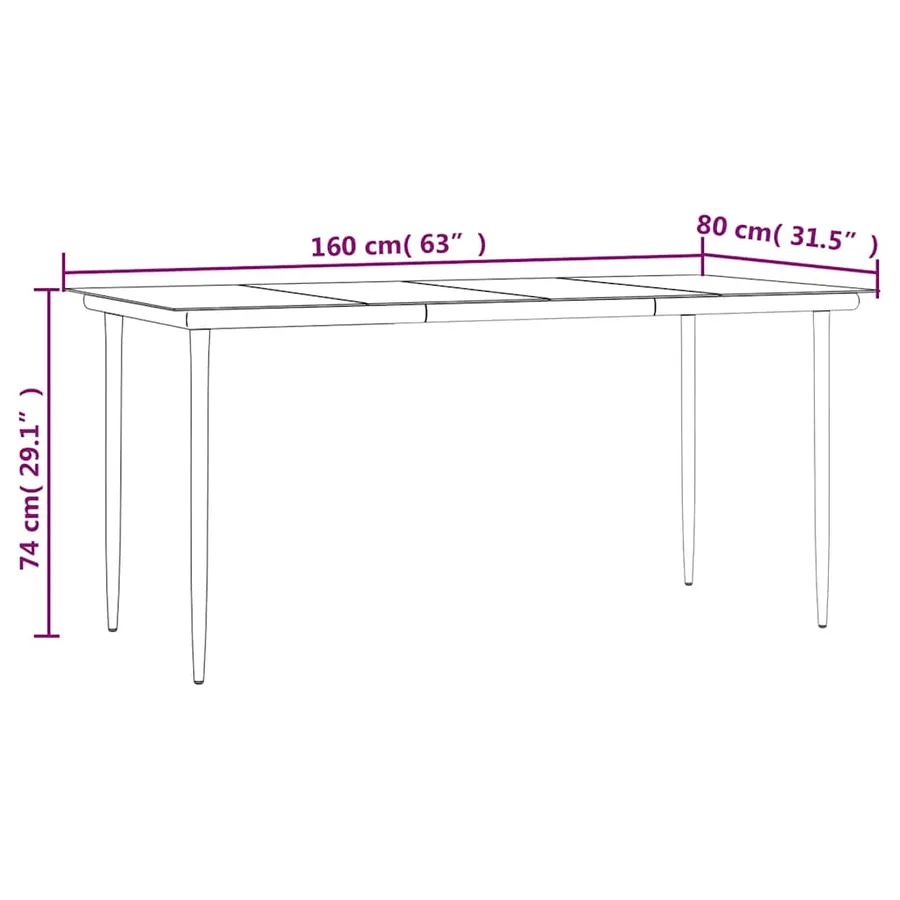 Ensemble à manger de jardin coussins 7pcs Noir Résine tressée - 11