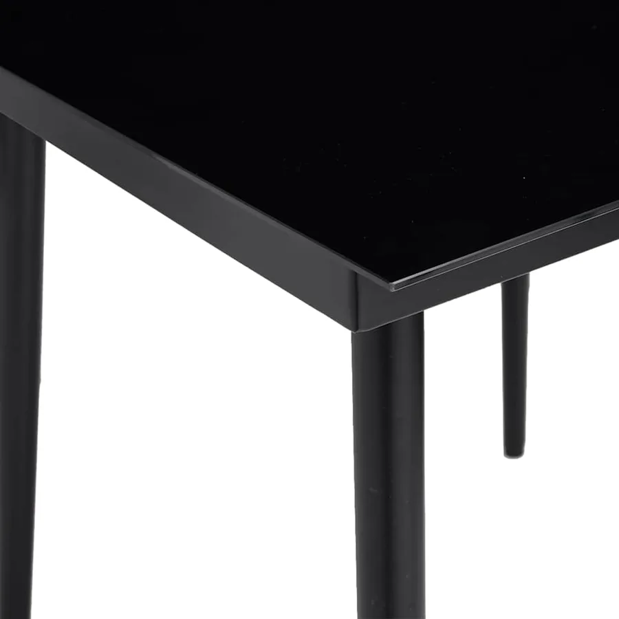 Ensemble à manger de jardin coussins 7pcs Noir Résine tressée - 7