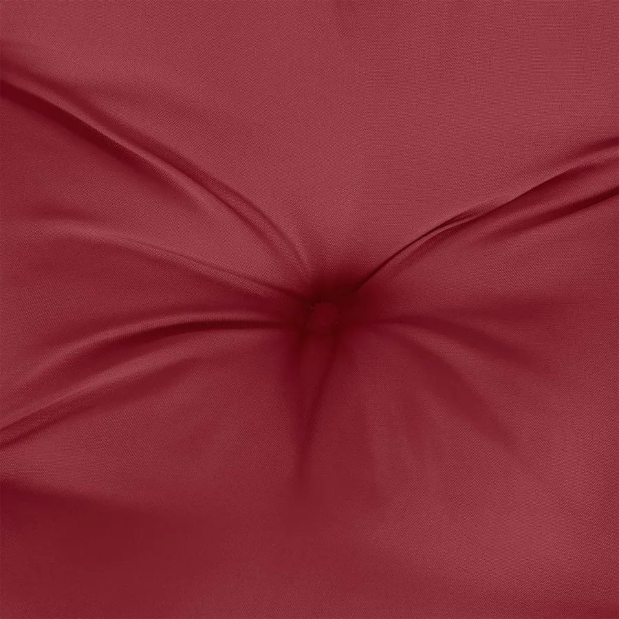 Coussins de palette lot de 3 rouge bordeaux tissu - 7