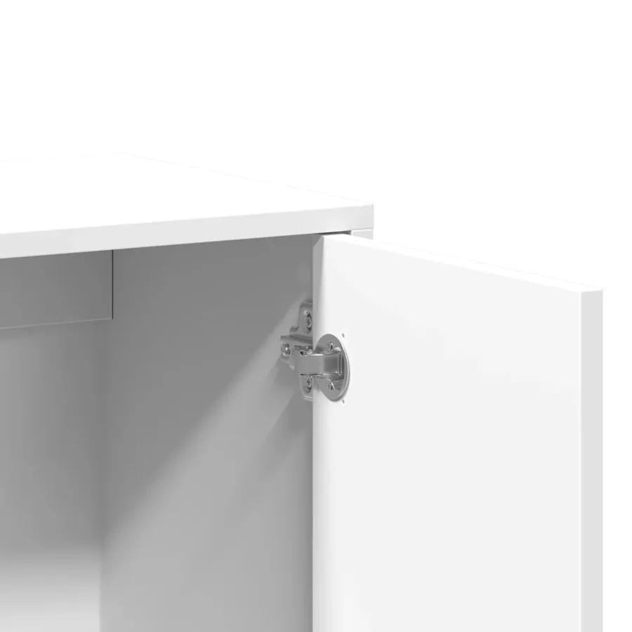 Buffets 2 pcs blanc 60x31x70 cm bois d'ingénierie - 8