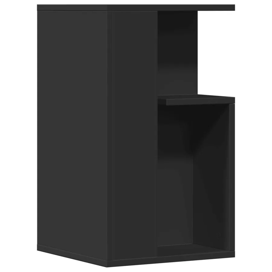 Table d'appoint noir 35x35x60 cm bois d'ingénierie - 2