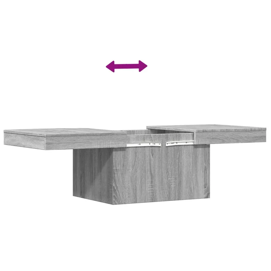 Table basse sonoma gris 100x55x40 cm bois d'ingénierie - 10