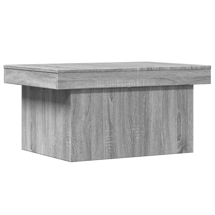 Table basse sonoma gris 80x55x40 cm bois d'ingénierie - 2